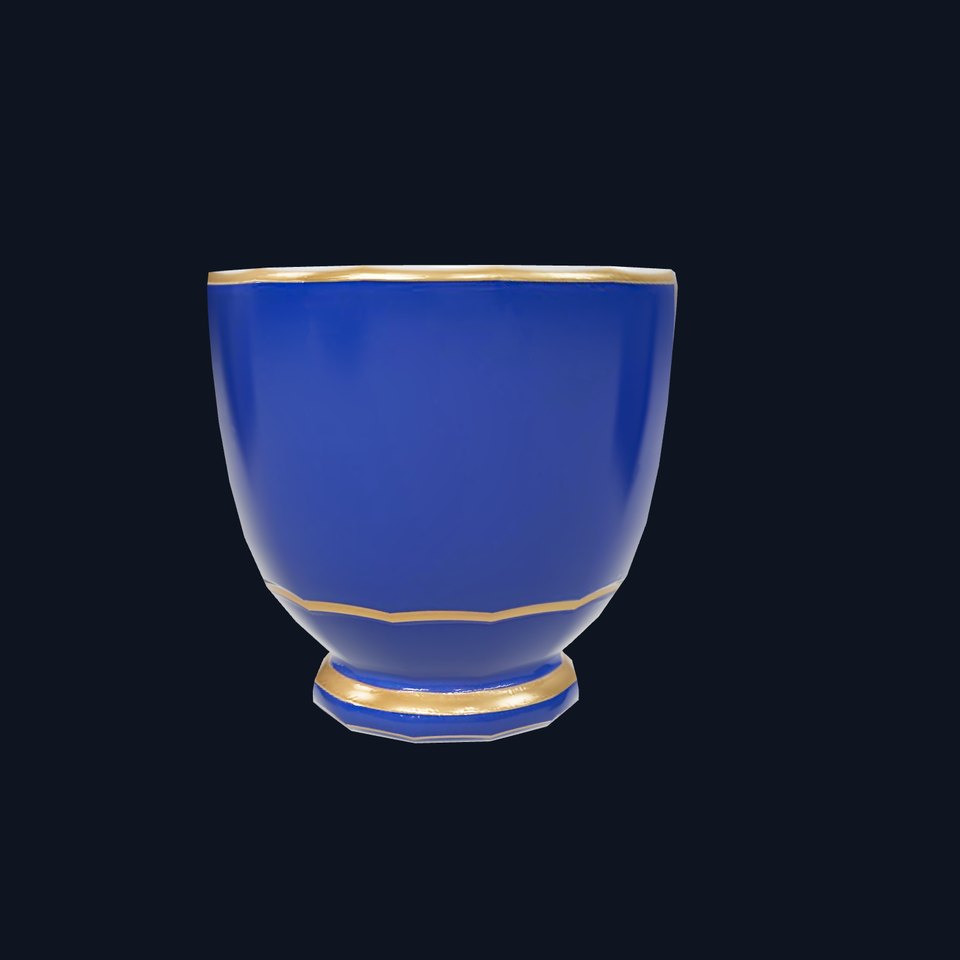 Classic Blue Ceramic Cup model pack